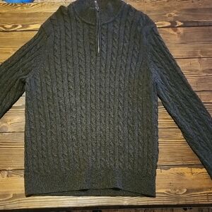 Denver Hayes Dark Gray Zip-Up Sweater